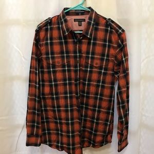 Plaid long sleeve button down